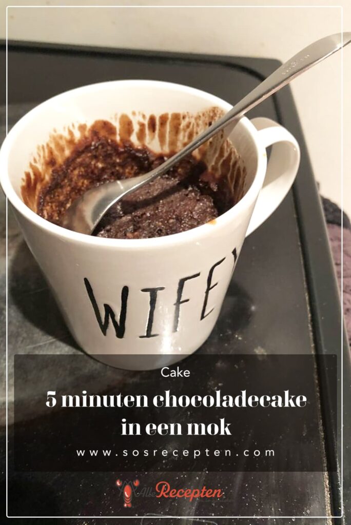 5 minuten chocoladecake in een mok