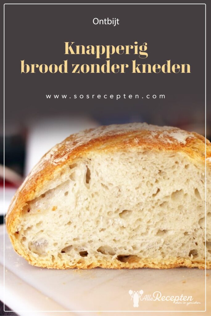 Knapperig brood zonder kneden
