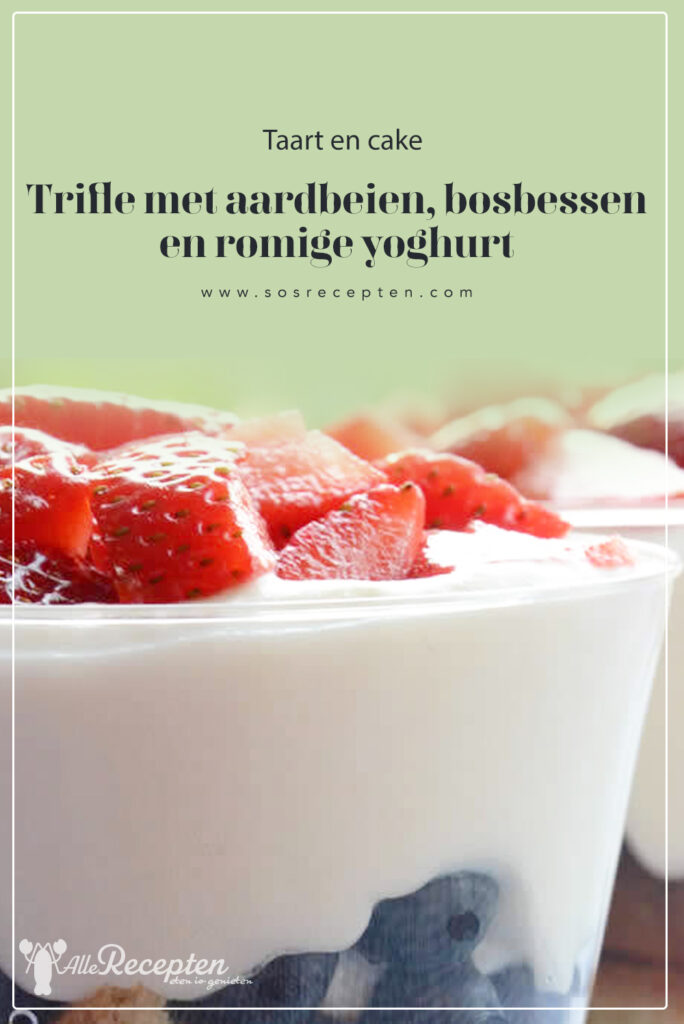 Trifle met aardbeien
