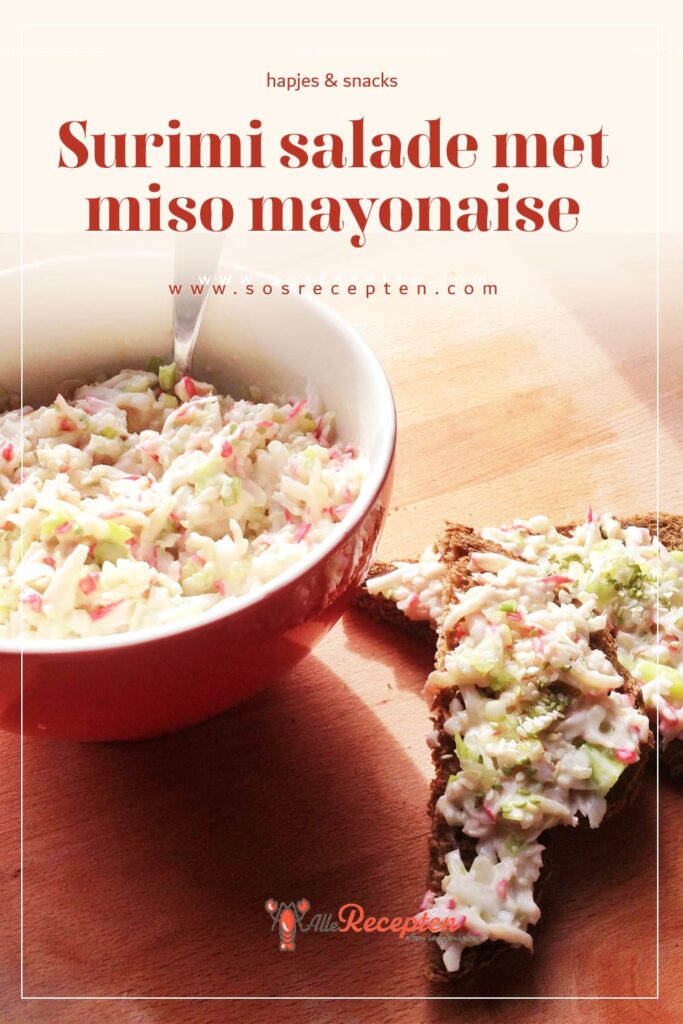 Surimi salade met miso mayonaise