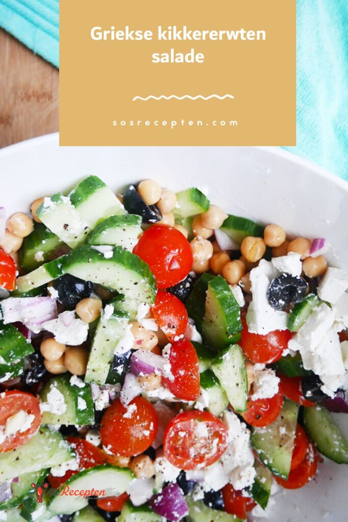 Recept Griekse kikkererwten salade